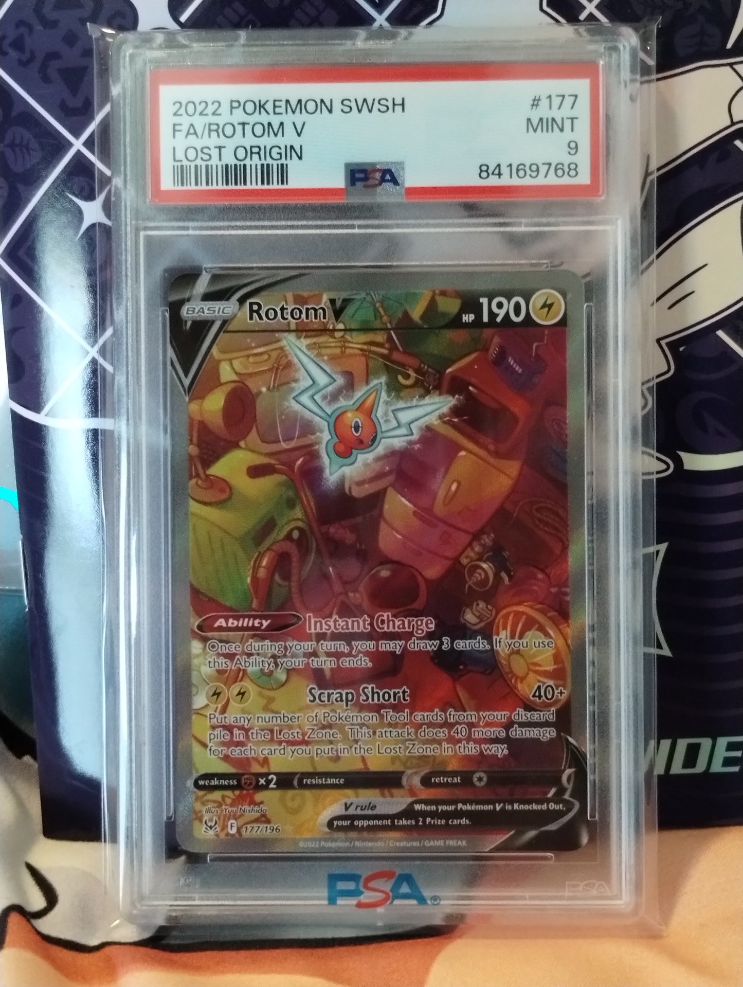 Rotom V (Alternate Full Art) PSA graded