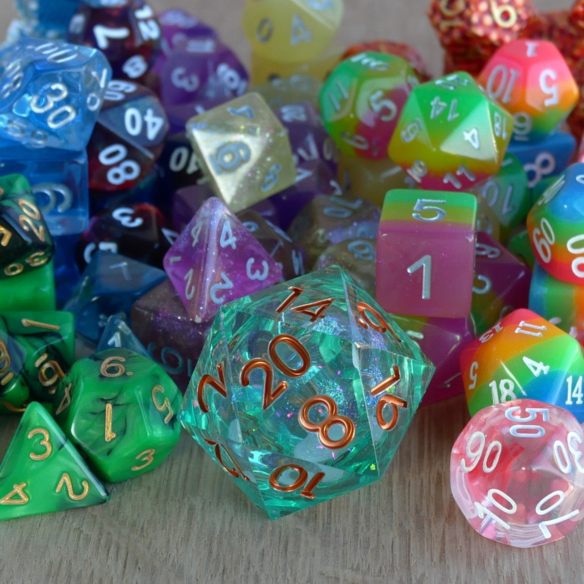 Mystery Stash - 8 Dice Set Bundle + 1 RPG Accessory